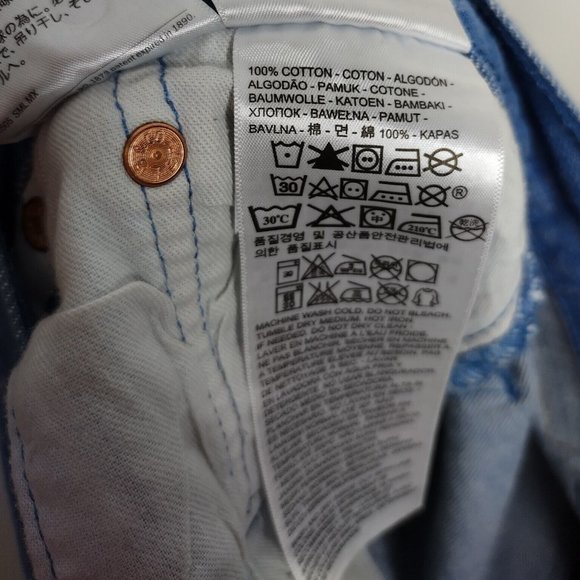 Levi's 501 Men's Size 42x32 (40X30) White Oak Cone Denim Blue Button Fly Jeans - Picture 4 of 6